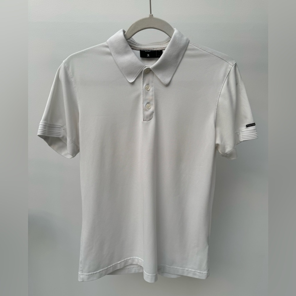 Porsche Design Sport x Adidas Short Sleeve Men's Polo‎ Shirt in White, Size S